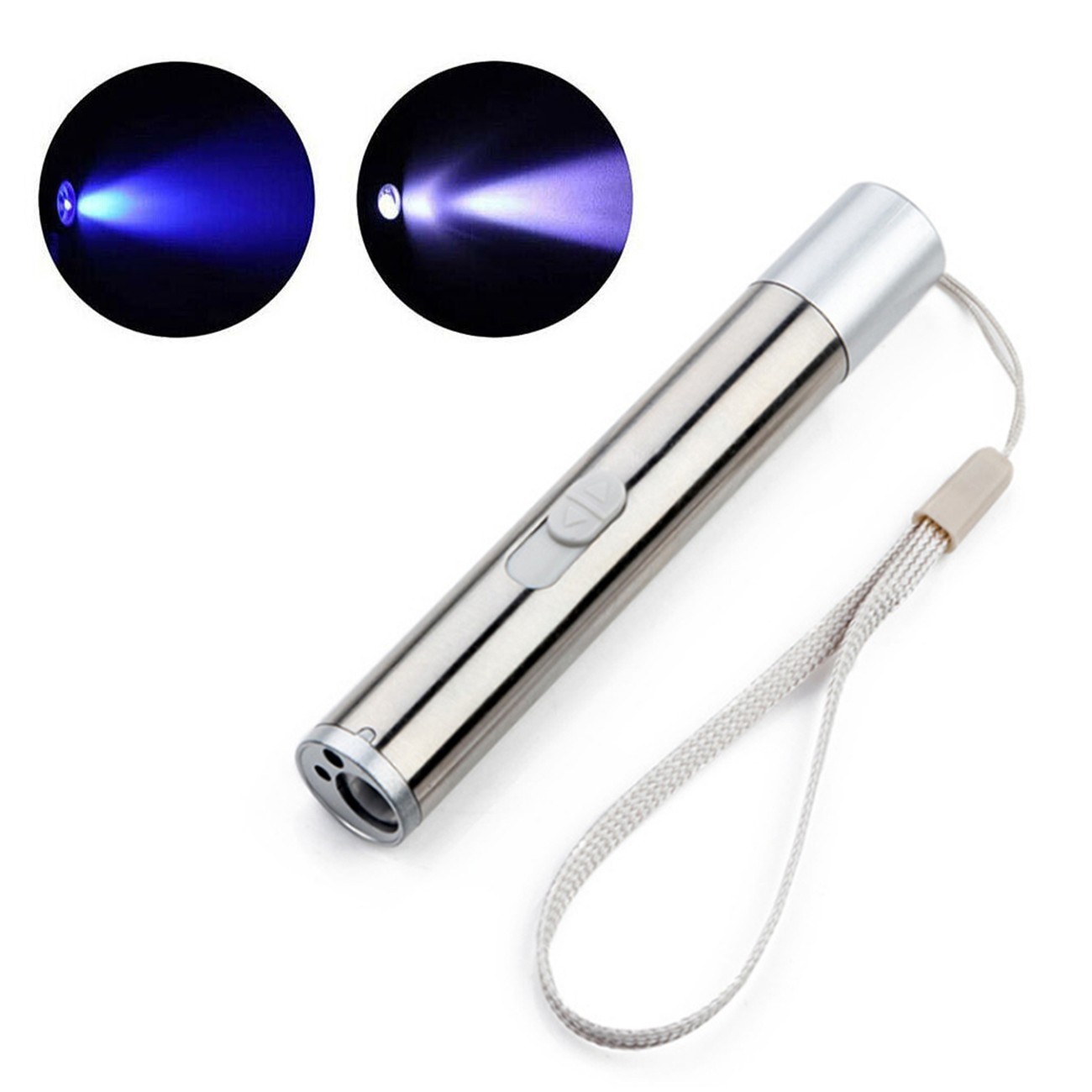 Red Laser Pointer Pen USB Rechargeable LED Light 3 In 1 UV Flashlight Cat Dog Toys - Image 2